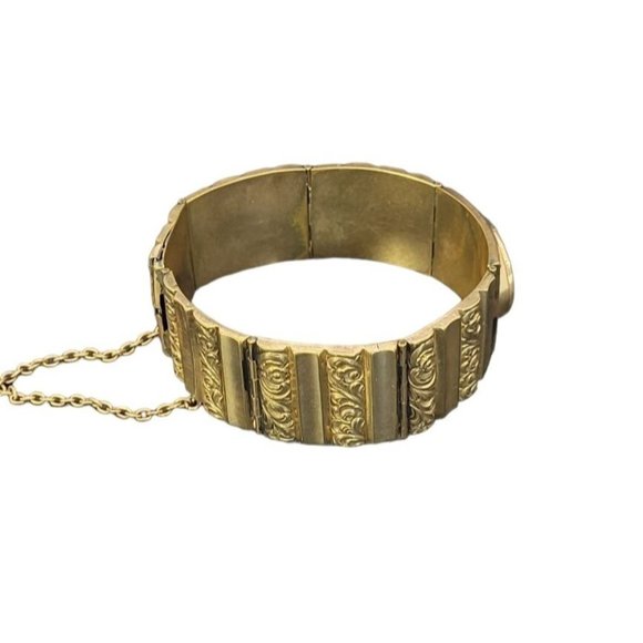 Antique Late Victorian Gold Filled Ornate Bracelet Lovers Frame main image 10